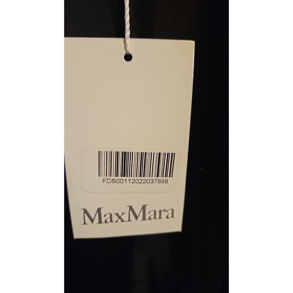 Max Mara Elegant Black Fringe-String One-Shoulder Dress Women’s 4 NWT - Picture 10 of 12